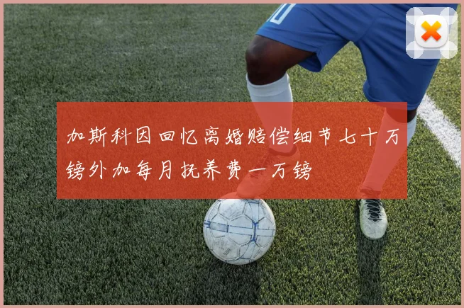 加斯科因回忆离婚赔偿细节七十万镑外加每月抚养费一万镑